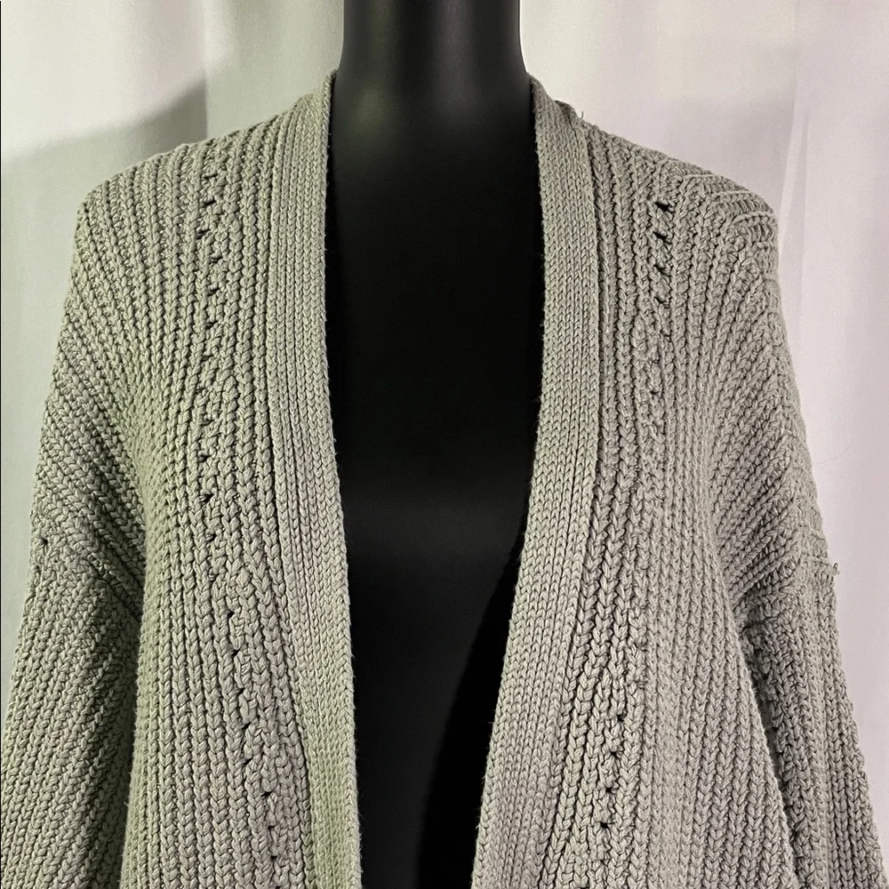 Free People Gray Oversized Chunky Knit Nightingale Cardigan - Picture 5 of 16